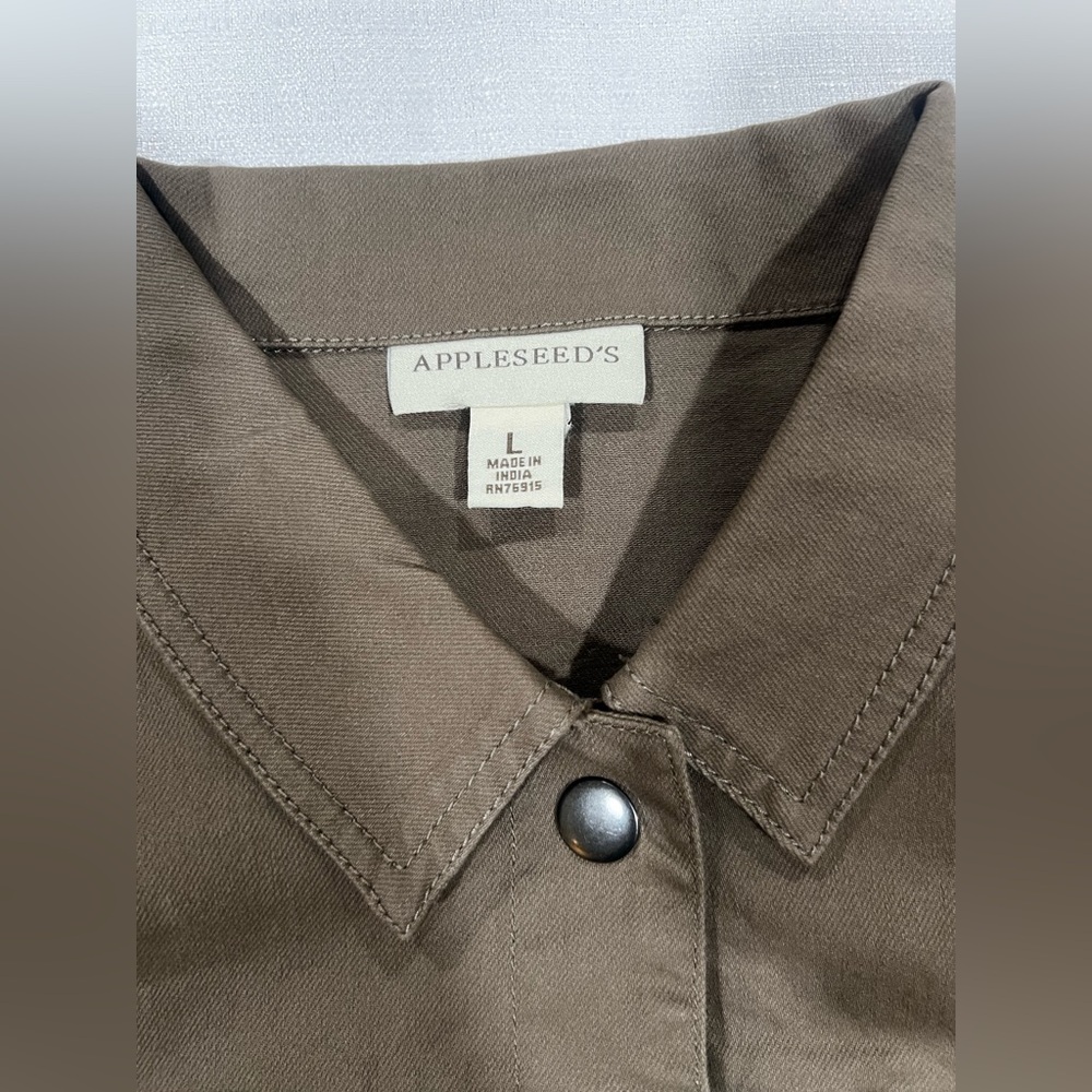 Appleseed's Brown Button-Front Jean Jacket - image 3
